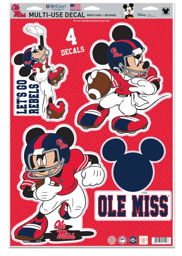 Ole Miss Large Disney Decal Sheet
