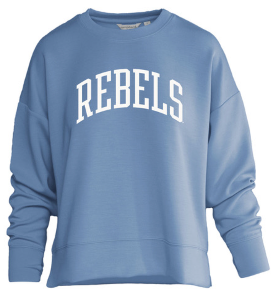 Camp David Ole Miss "Camp Cashmere" Crew - Powder Blue