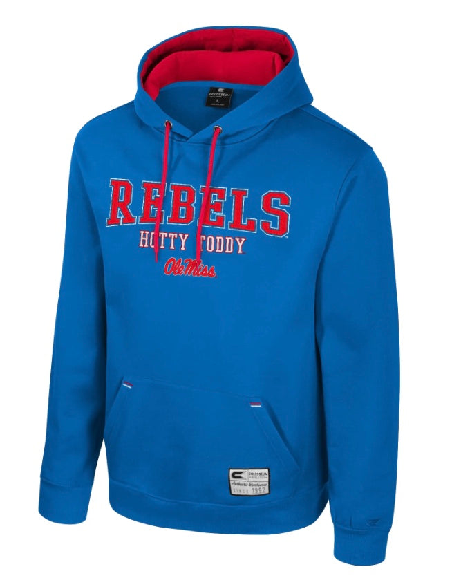 Colosseum Mens Powder Blue Rebels Hoodie