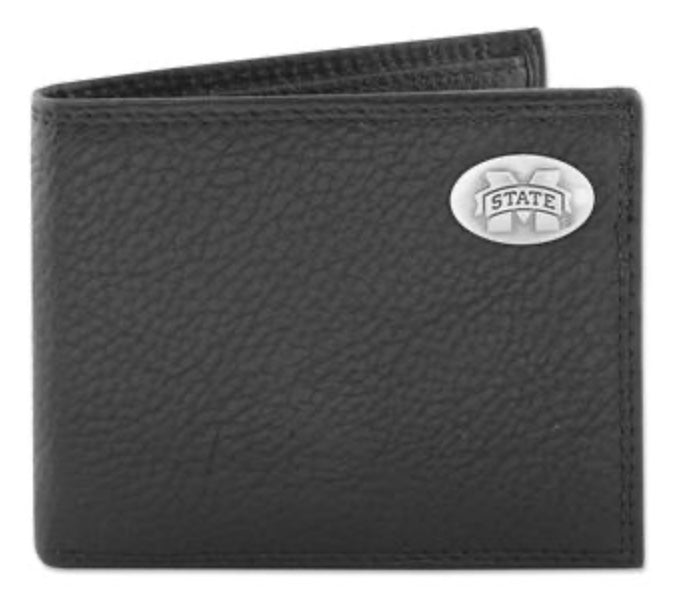 Zep Pro Mississippi State Dark Brown Pebble Grain Crazy Horse Wallet