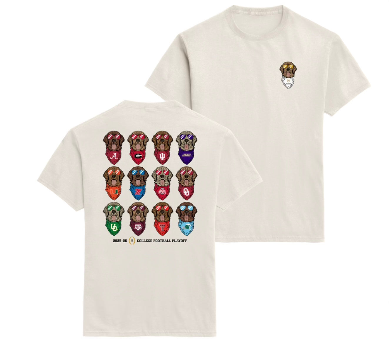 League CFP Dog EZ Short Sleeve Tee Cream