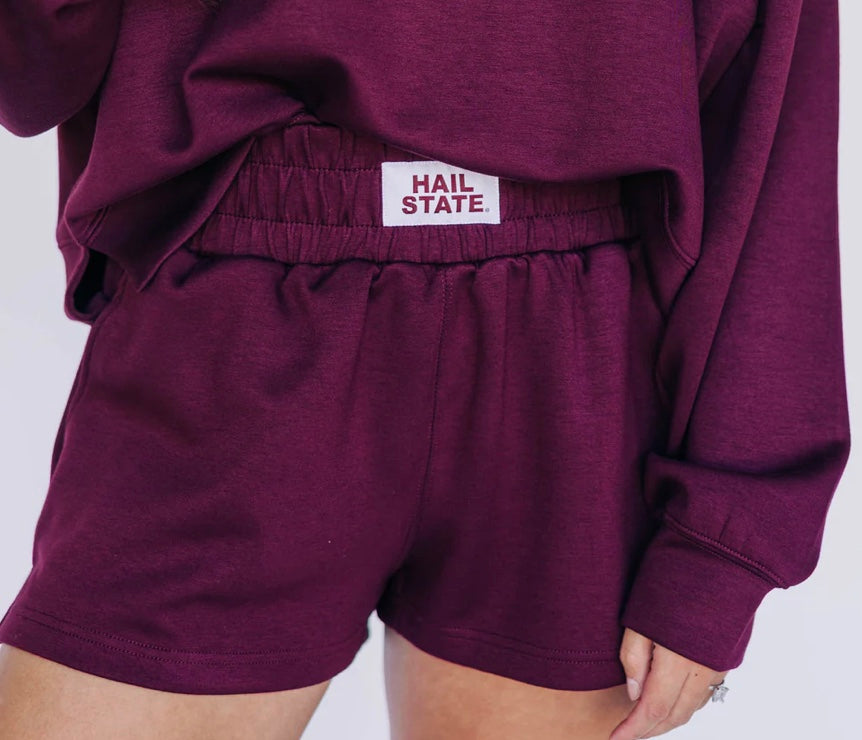 Scarlet and Gold Mississippi State Maroon Ava Airy Shorts