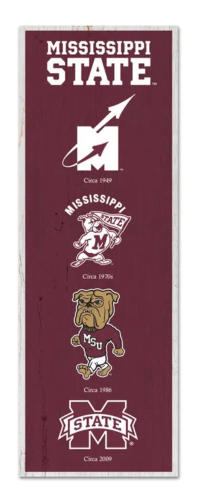 Mississippi State 6x17 Wood Sign