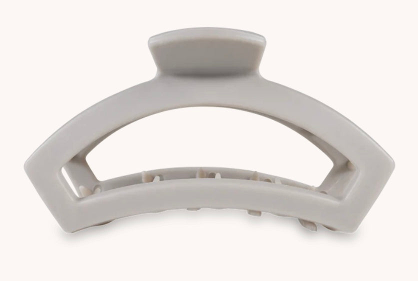 Teleties Open Silver Flames Medium Claw hair Clip in Gray