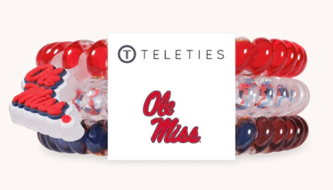 Teleties Hotty Toddy Small Hair Ties in Red and Blue