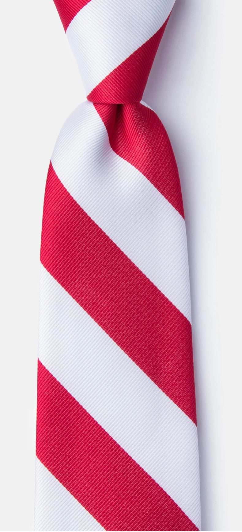 Ole Miss Red & White Bold Striped Tie
