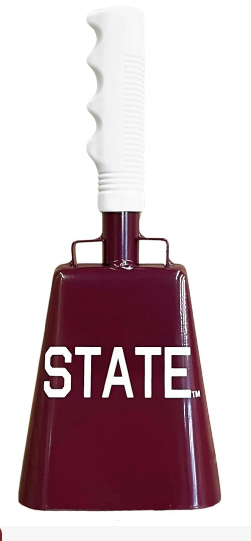 BullyBell Medium Maroon Cowbell with STATE