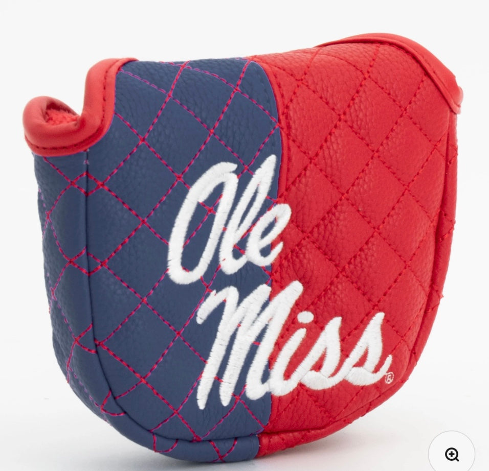 Ole Miss Quilted Mallet Putter Cover (Split)