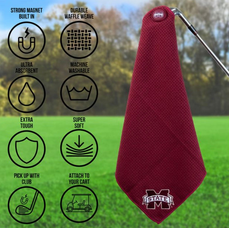 Mississippi State Magnetic Golf Towel - 15x15