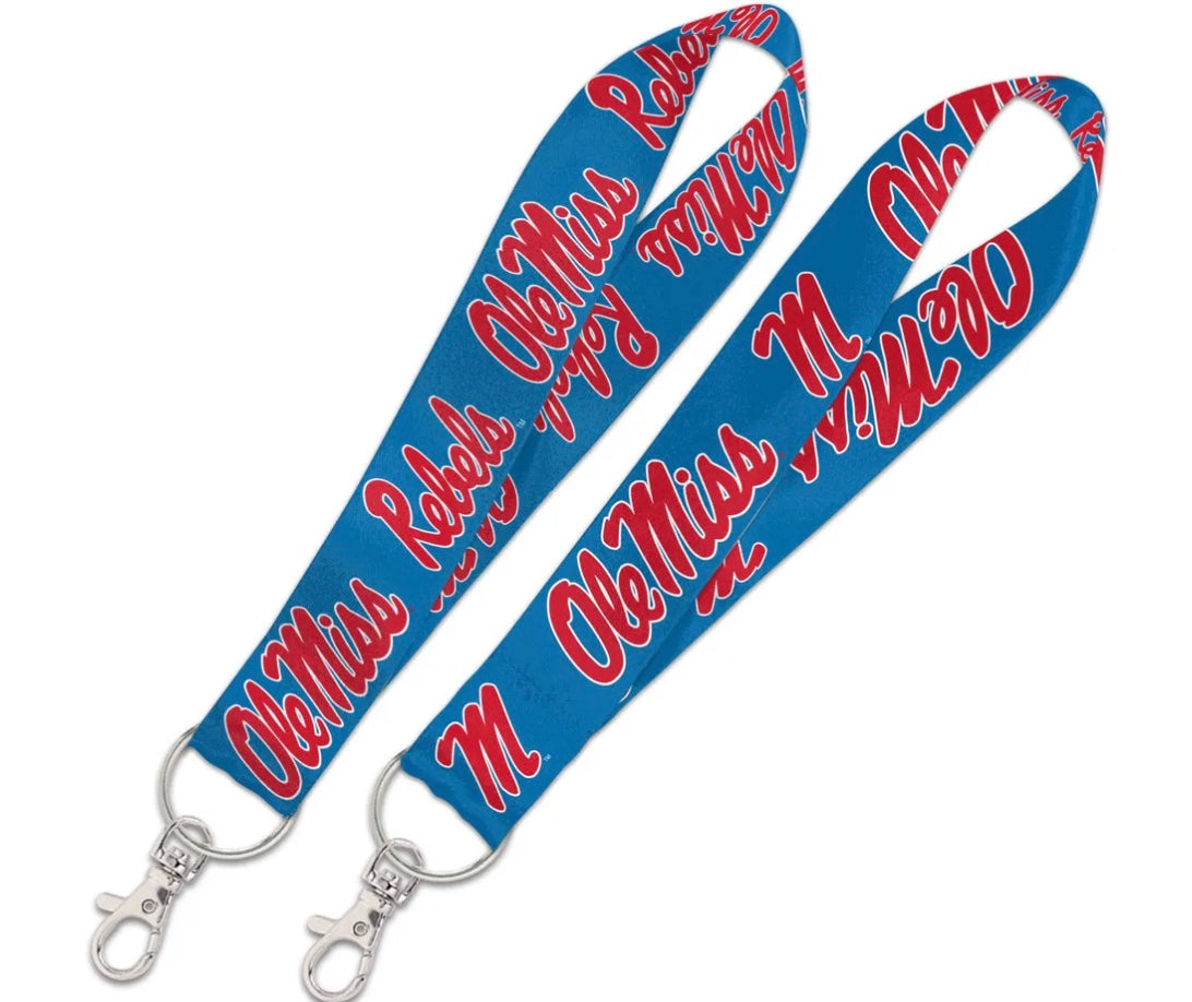 Ole Miss Key Chain 1" Lanyard