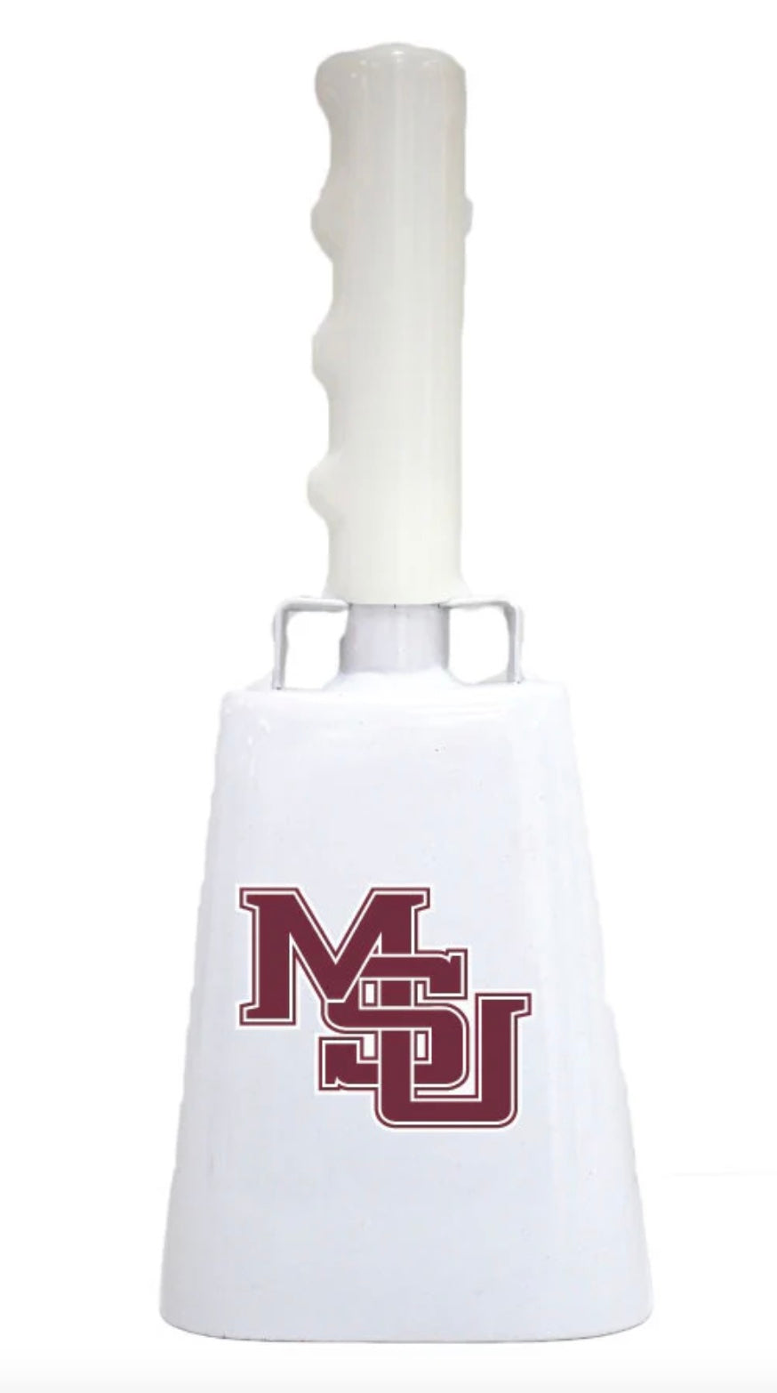 BullyBell Medium White Cowbell with Interlocking Logo