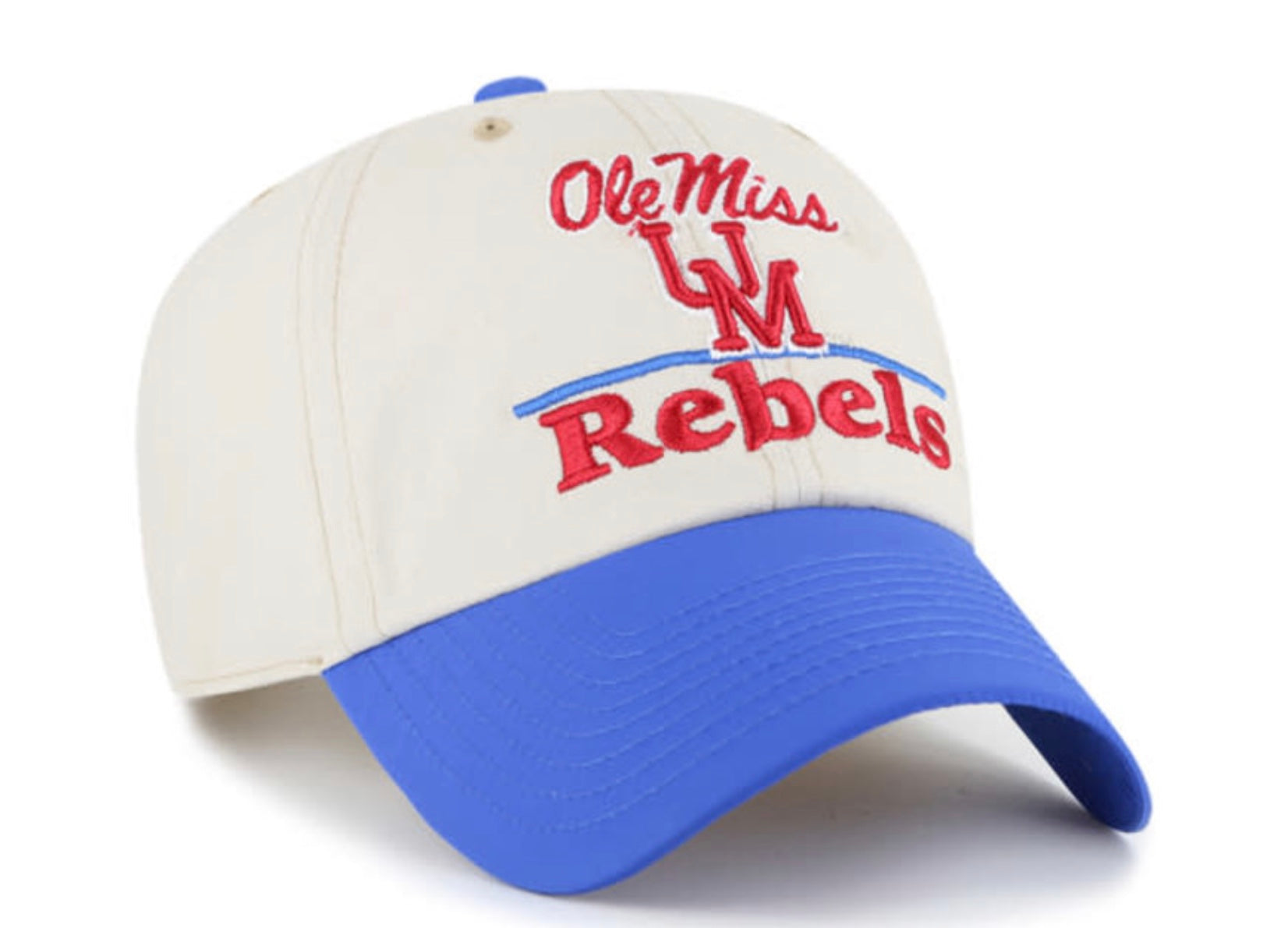 47 Brand Ole Miss Clean Up Ivory Adjustable Hat