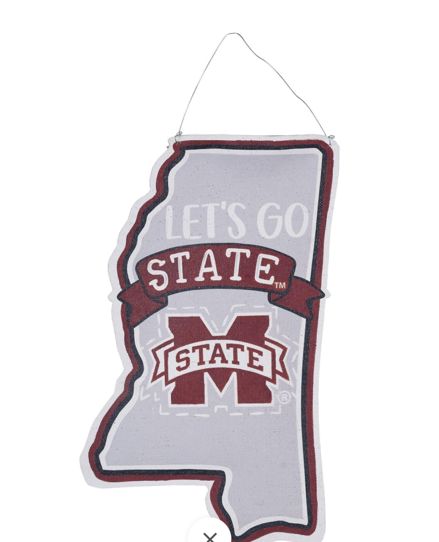 Mississippi State "Lets Go" Burlee Door Hanger