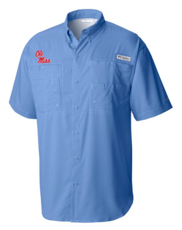 Ole Miss Tamiami - Powder Blue with Stack Script