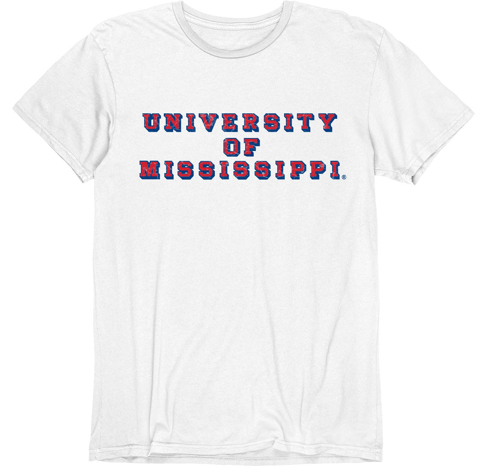 University of Mississippi Vintage Basic Tee White