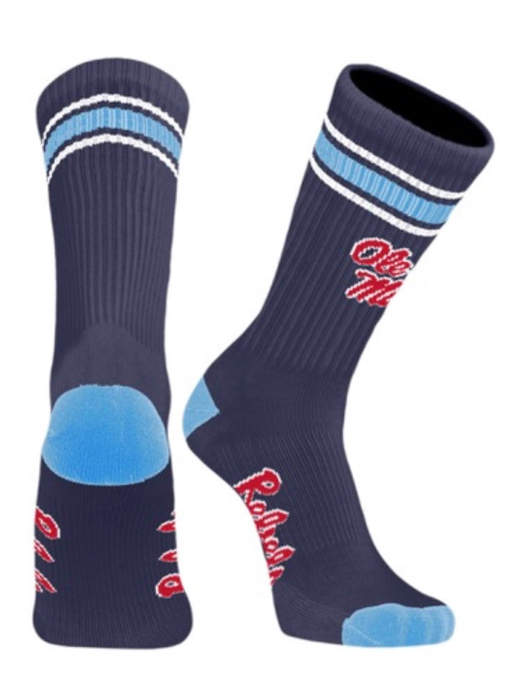 TCK Ole Miss Throwback Navy Sock