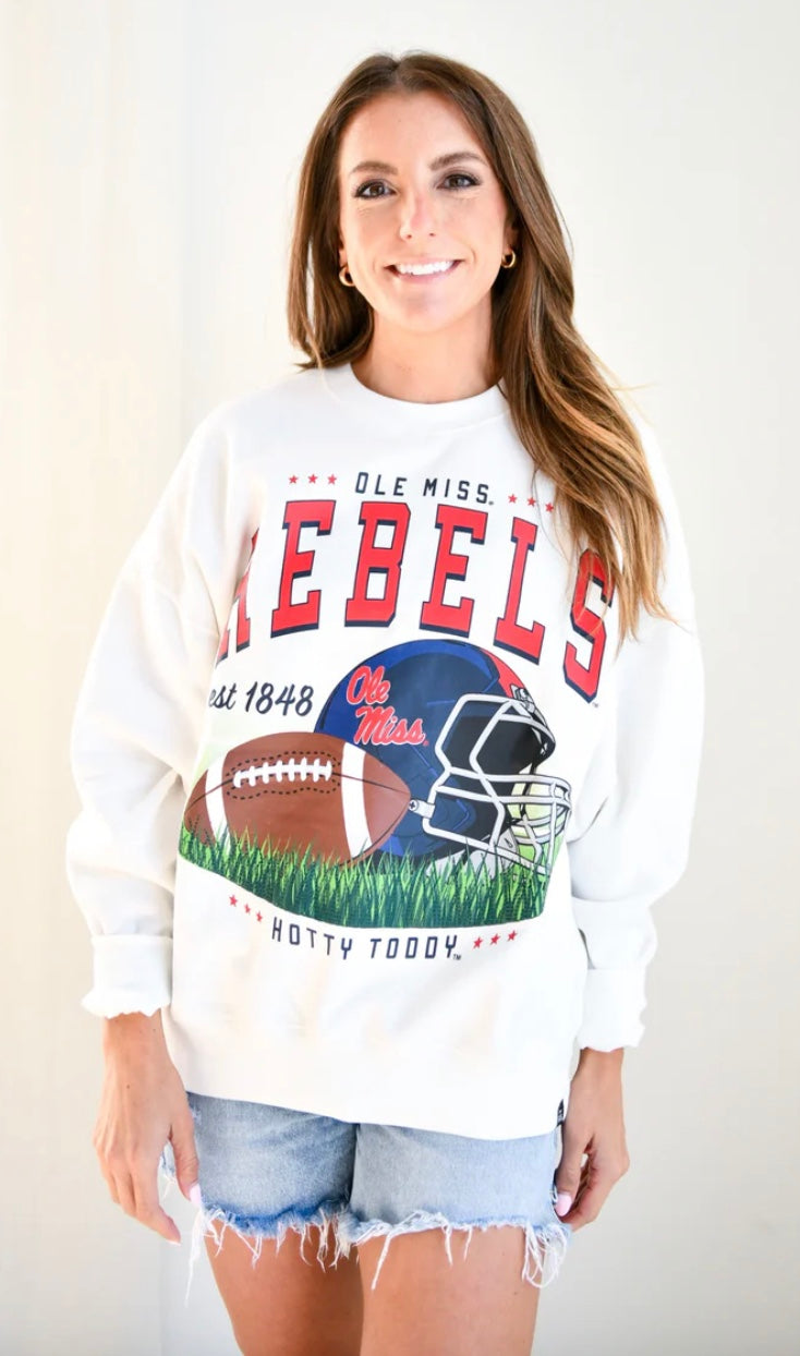 Gameday Social Ole Miss Oversized Crew Neck Sweatshirt
