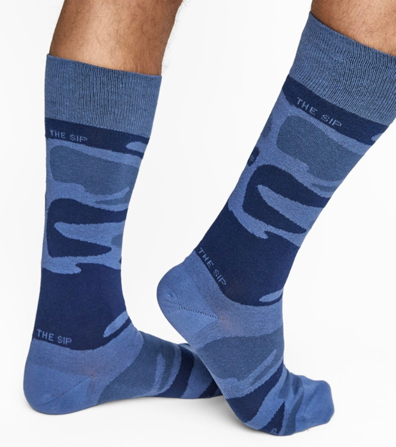 DeadSoxy Navy SIP Camo Dress Socks