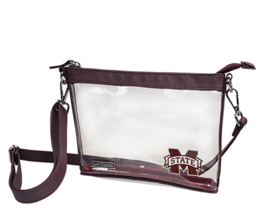 Capri Mississippi State Small Crossbody Clear Purse