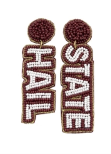 Capri Hail State Beaded Earrings