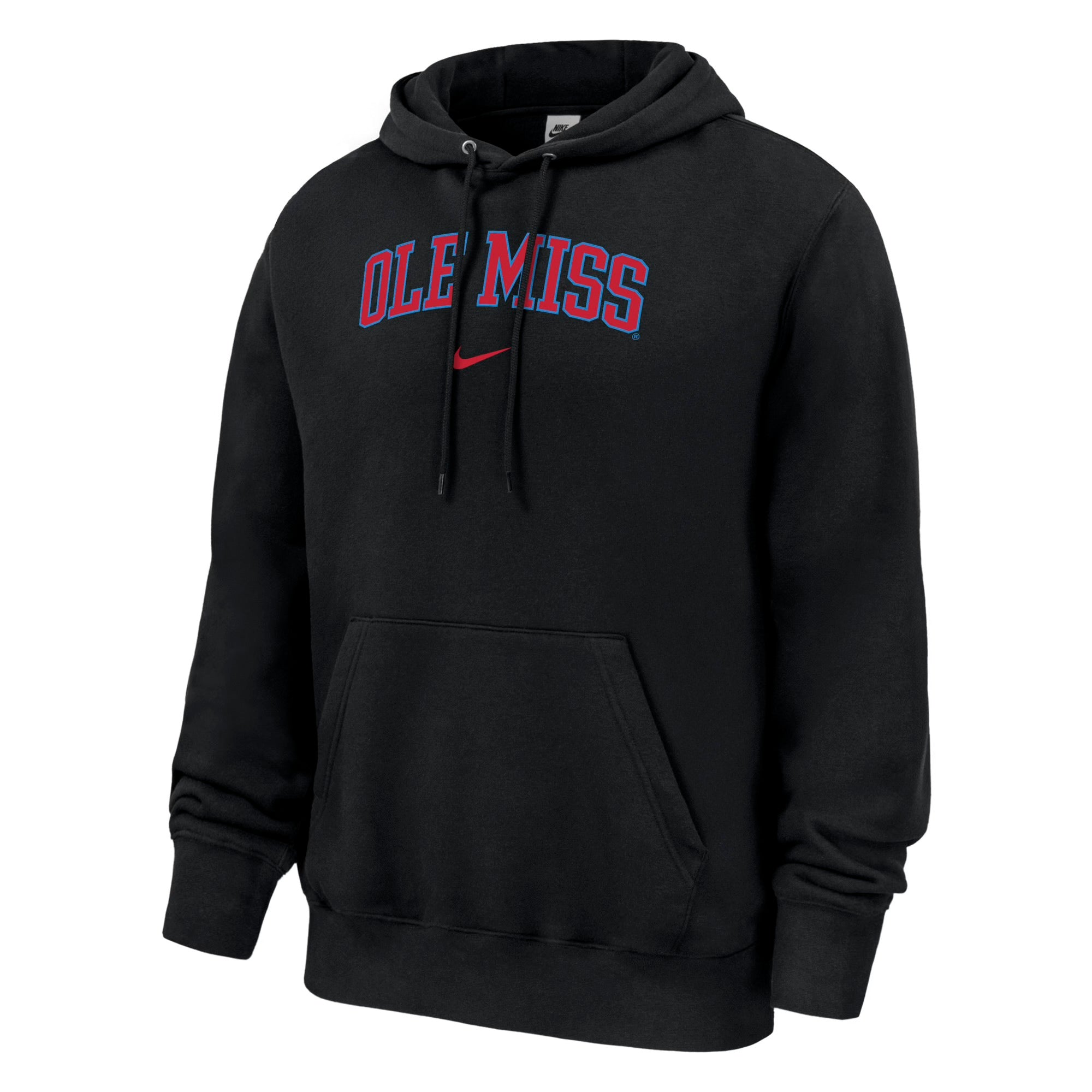 Black Ole Miss Nike Club Fleece Hoodie