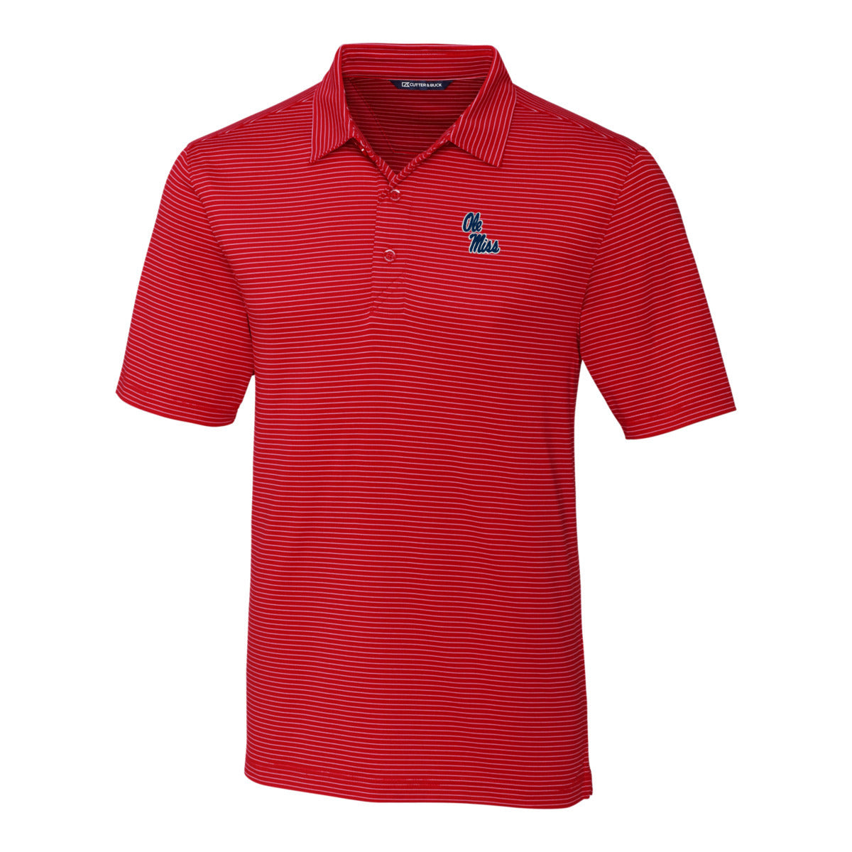Cutter and Buck Forge Pencil Stripe Stretch Polo Red