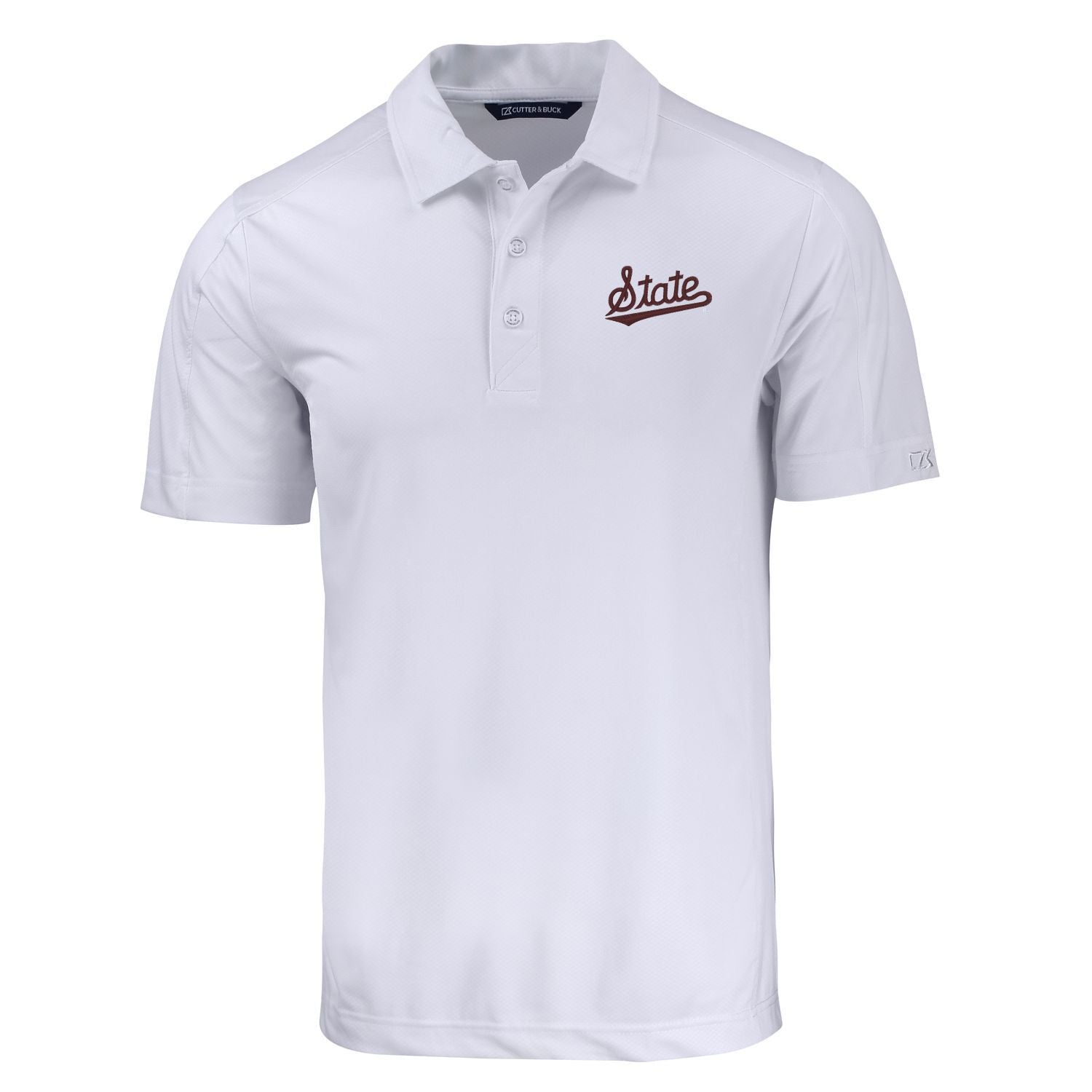 Cutter & Buck Prospect Eco Textured Stretch Polo with Script State Logo
