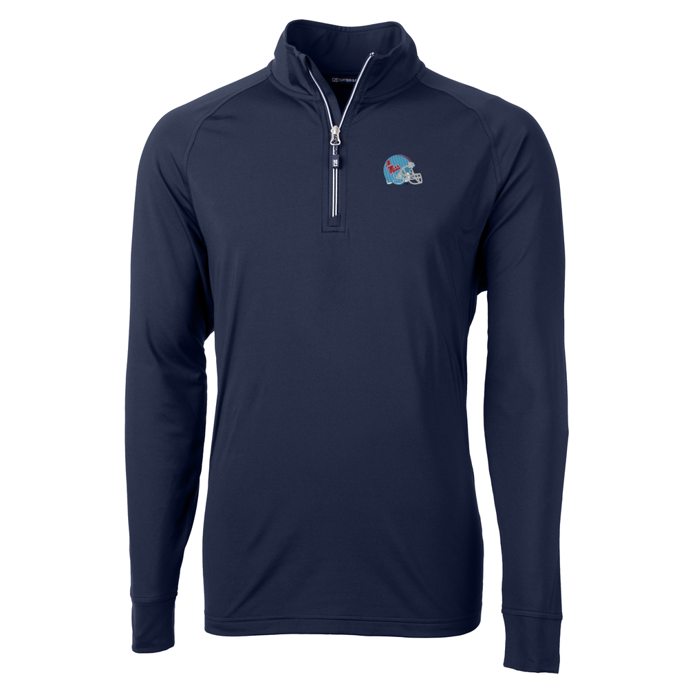 Cutter and Buck Navy Helmet Logo 1/4 Zip – The College Corner