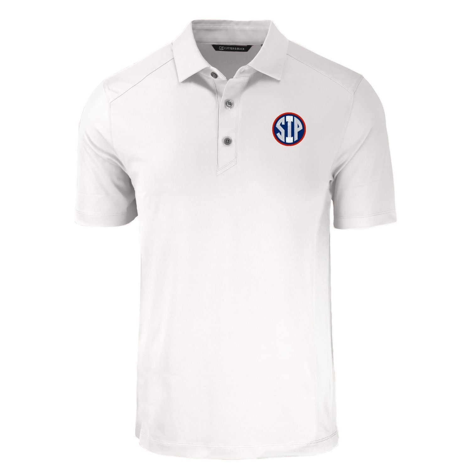 Cutter & Buck White Polo Sip Logo