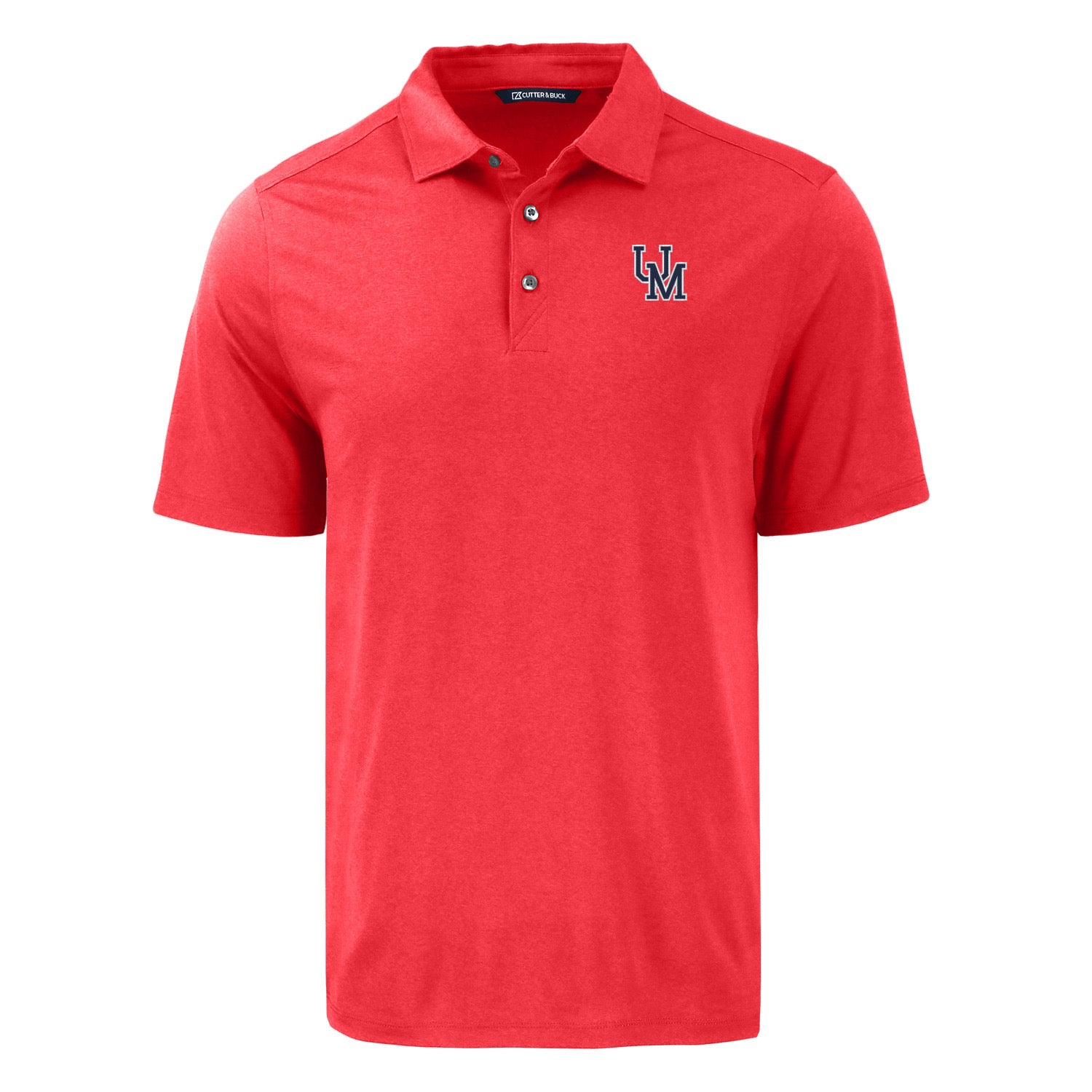 Cutter and Buck Coastline Epic Comfort Red Polo with Navy UM Logo