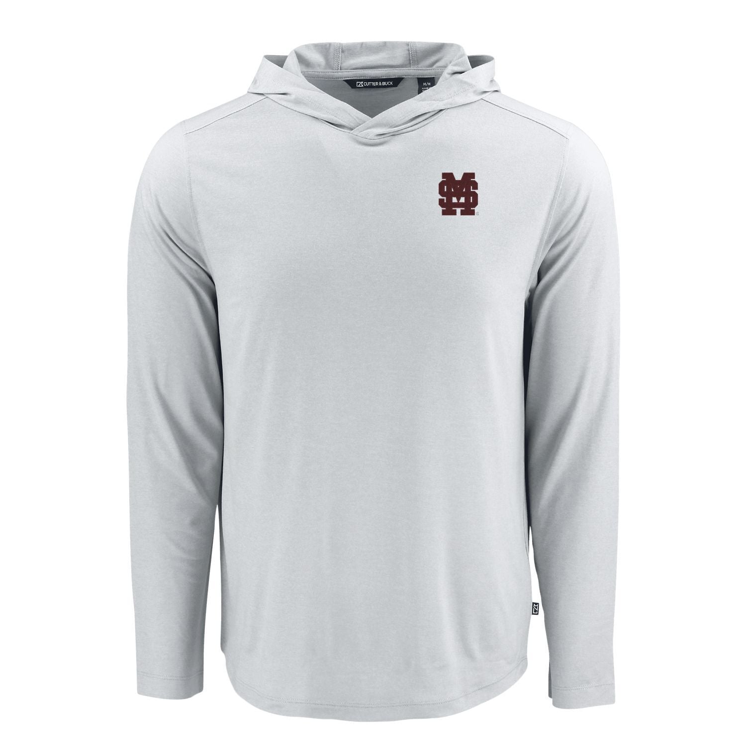 Cutter and Buck Mississippi State Coastline Epic Hooded Pullover with M Over S - Concrete