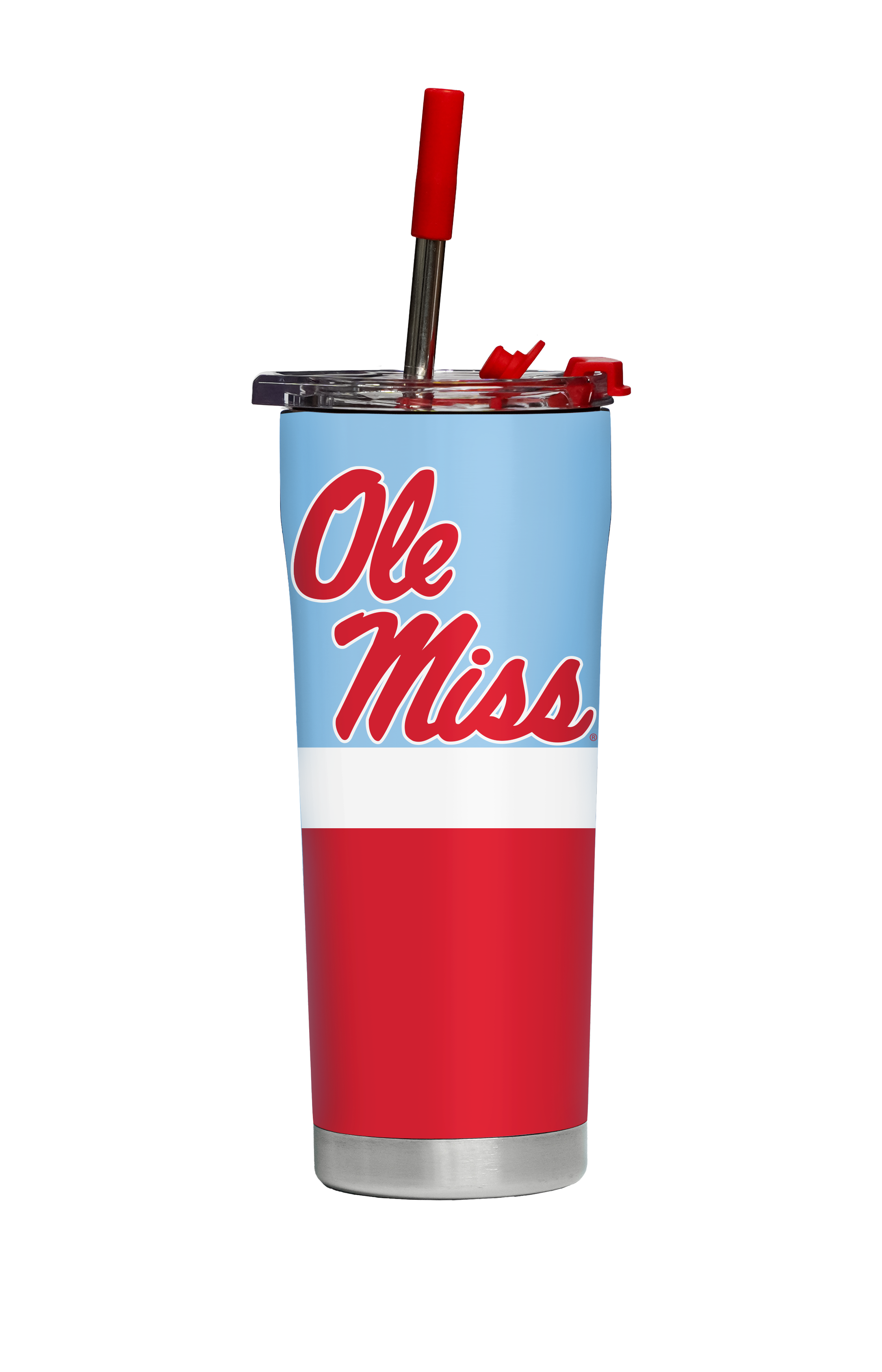 GameTime Ole Miss 24 oz. Powder Blue Straw Tumbler