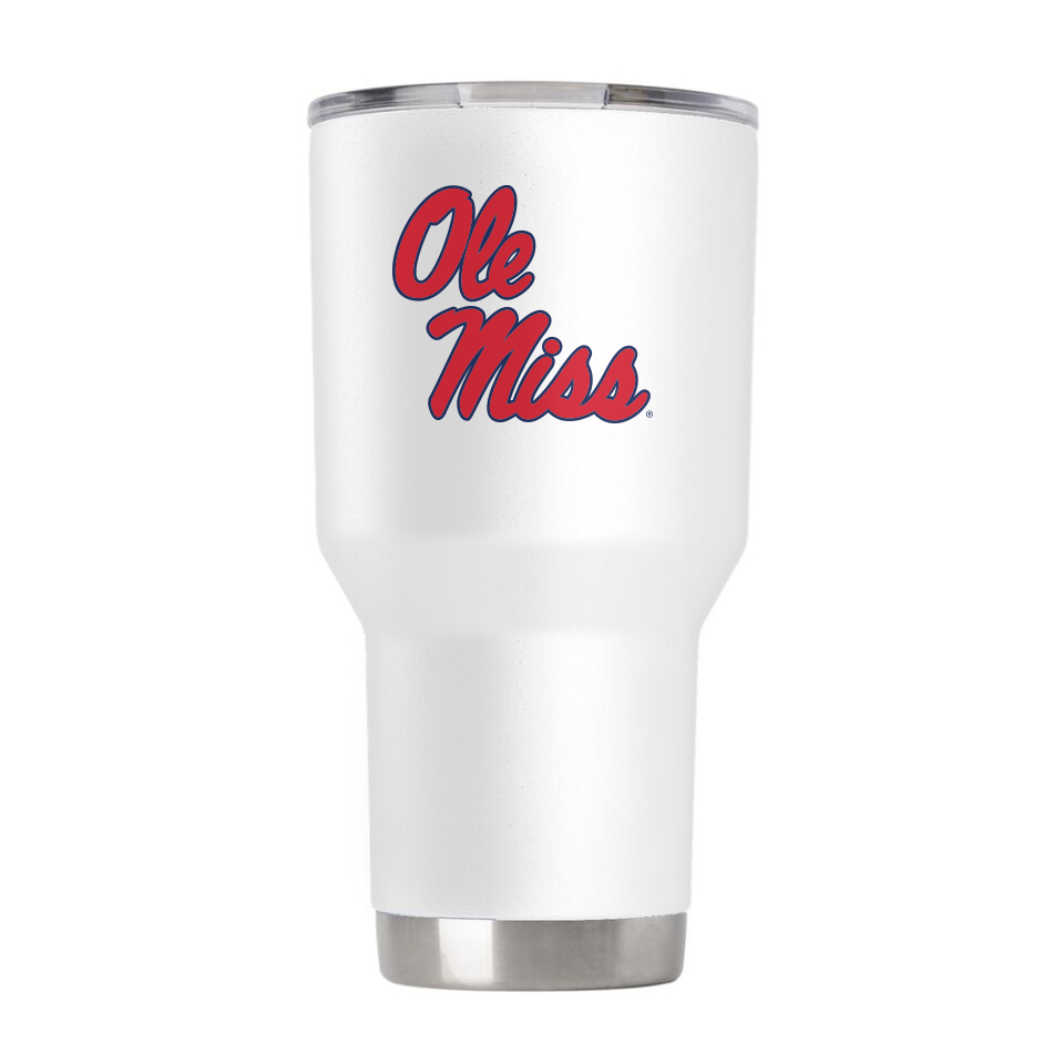 GameTime White Ole Miss Script 30oz Tumbler