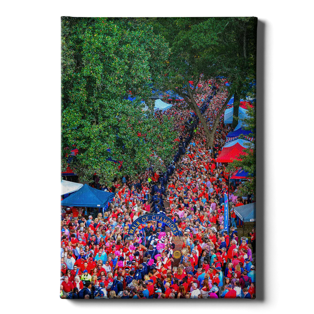 Ole Miss Walk of Champions from New Student Union Canvas - 16x24