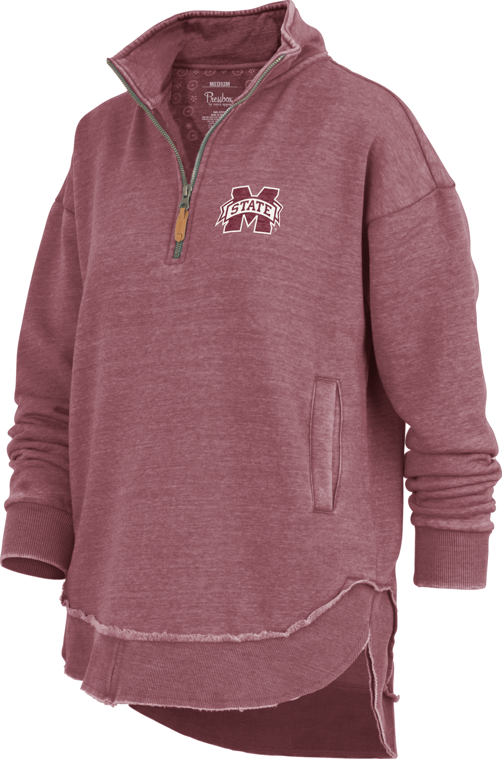 Pressbox Mississippi State Maroon Hi Low Sweatshirt