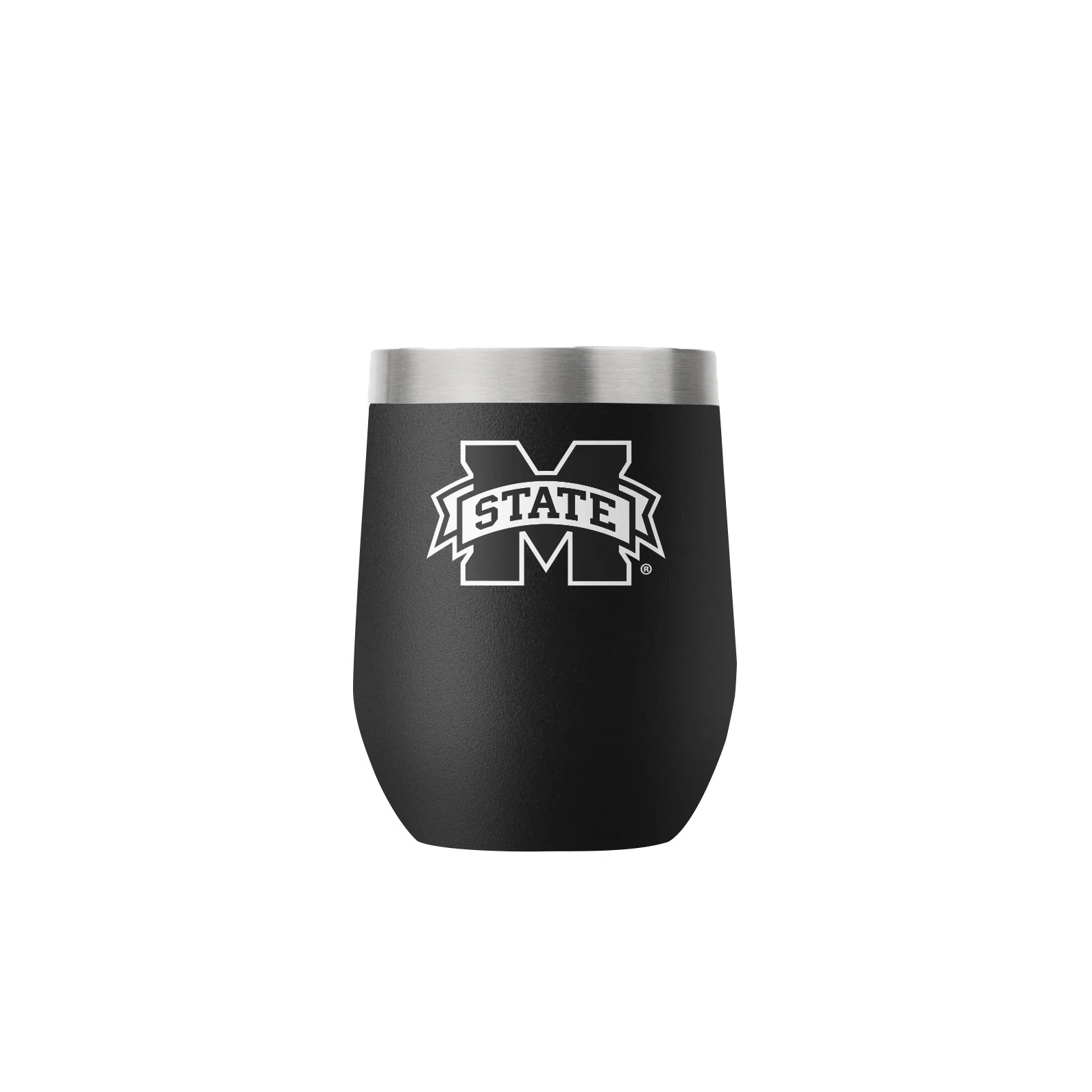 Mississippi State Stemless 12 oz Wine Glass