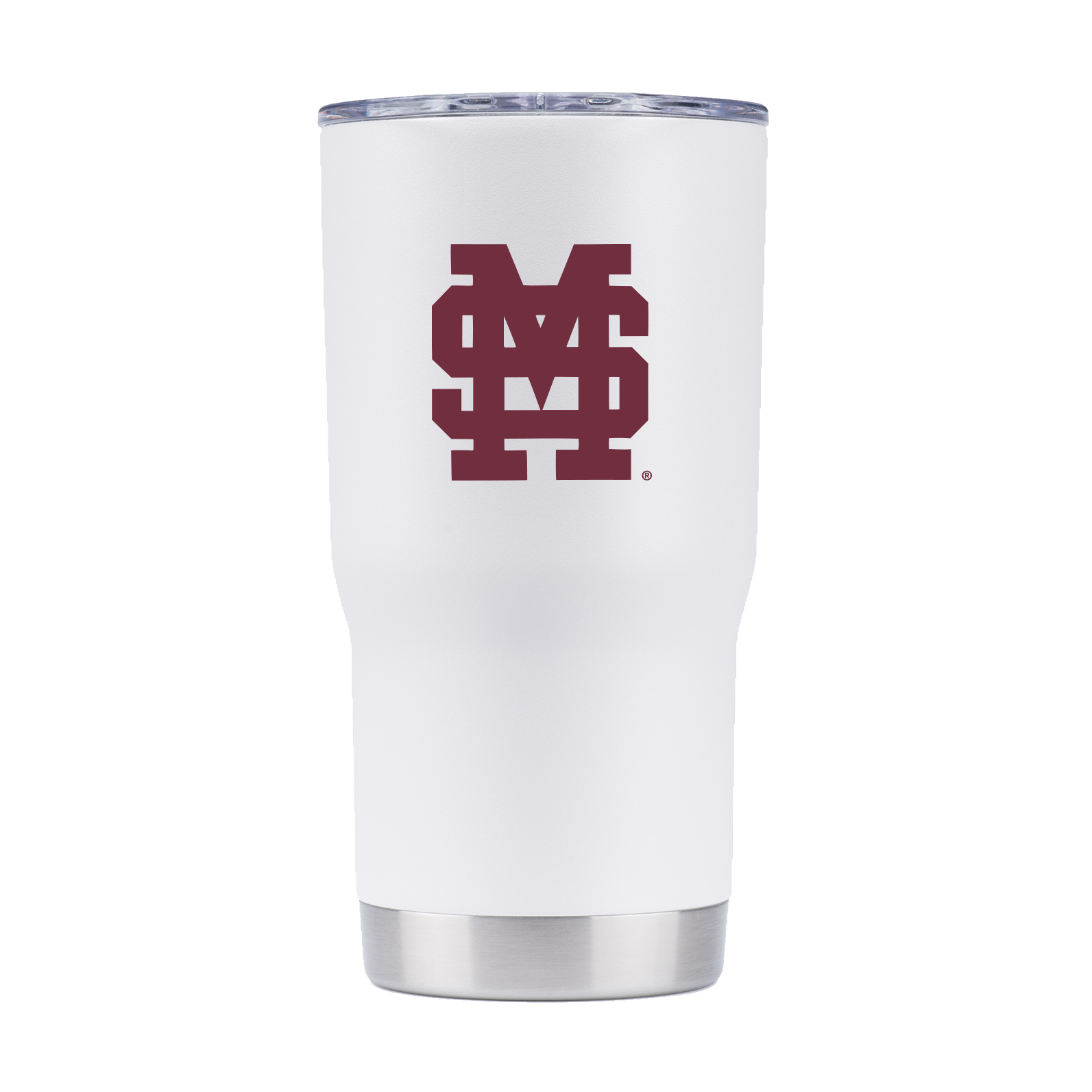 Mississippi State White M over S 20oz. Tumbler