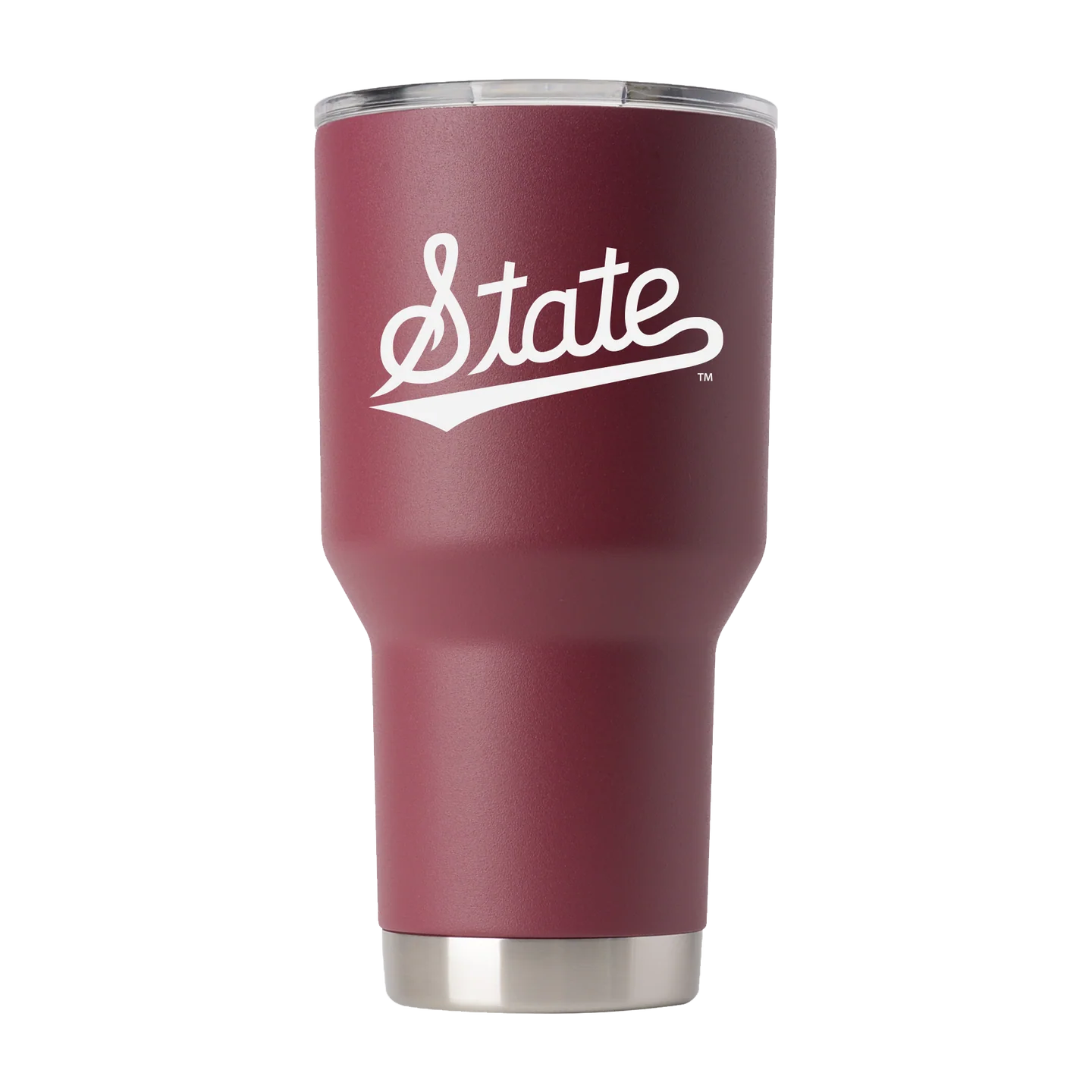 GameTime Mississippi State 30 oz. Maroon Tumbler with State Script and Swinging Bully
