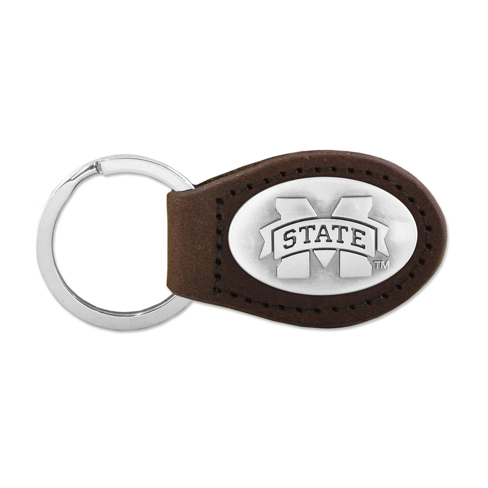 Zep pro Mississippi State Brown Leather Key Chain