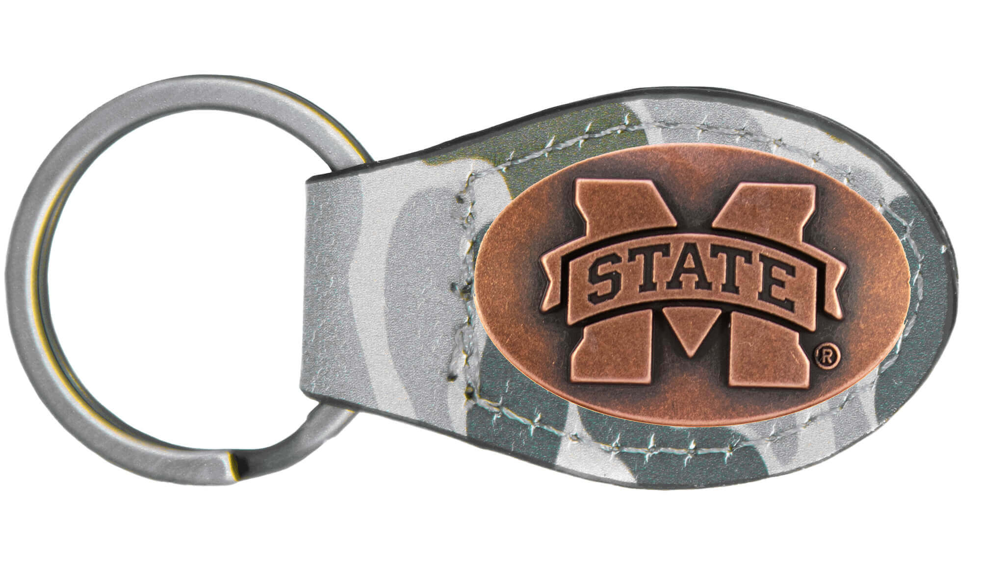 Zep Pro Green Camo Oval Key Fob-MSU