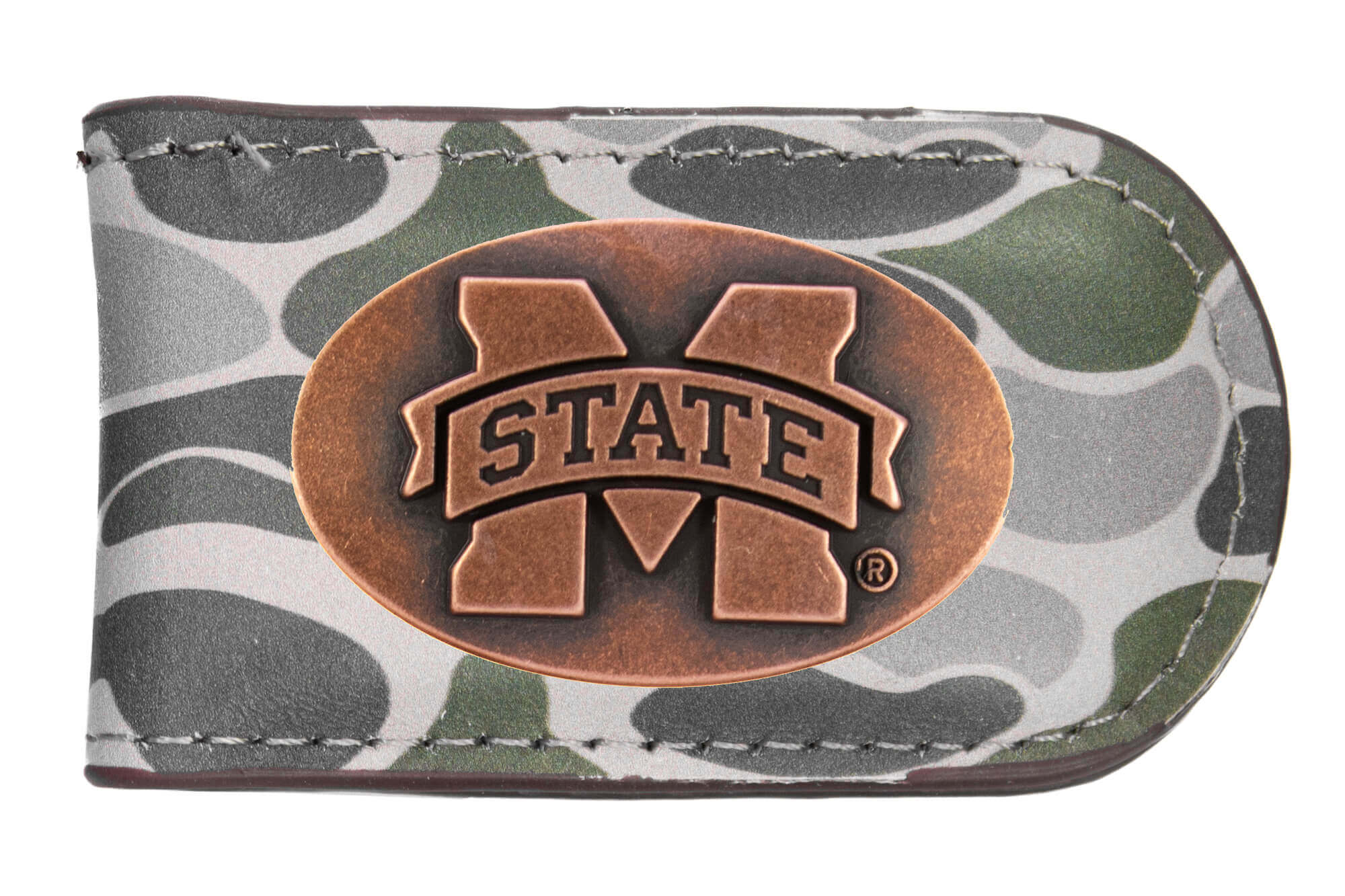 Zep-Pro Old School Green Camo Money Clip - Mississippi State