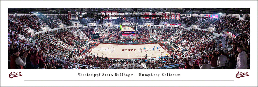 Basketball Panoramic Picture - Humphrey Coliseum Stripe Out- Unframed