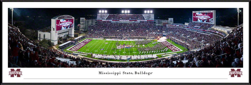 Blakeway Mississippi State Night Football Standard Frame Panorama