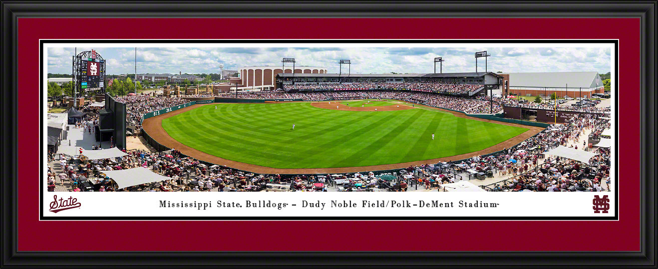 Blakeway Mississippi State - Dudy Noble Field / Polk-DeMont Stadium Deluxe Frame Panorama