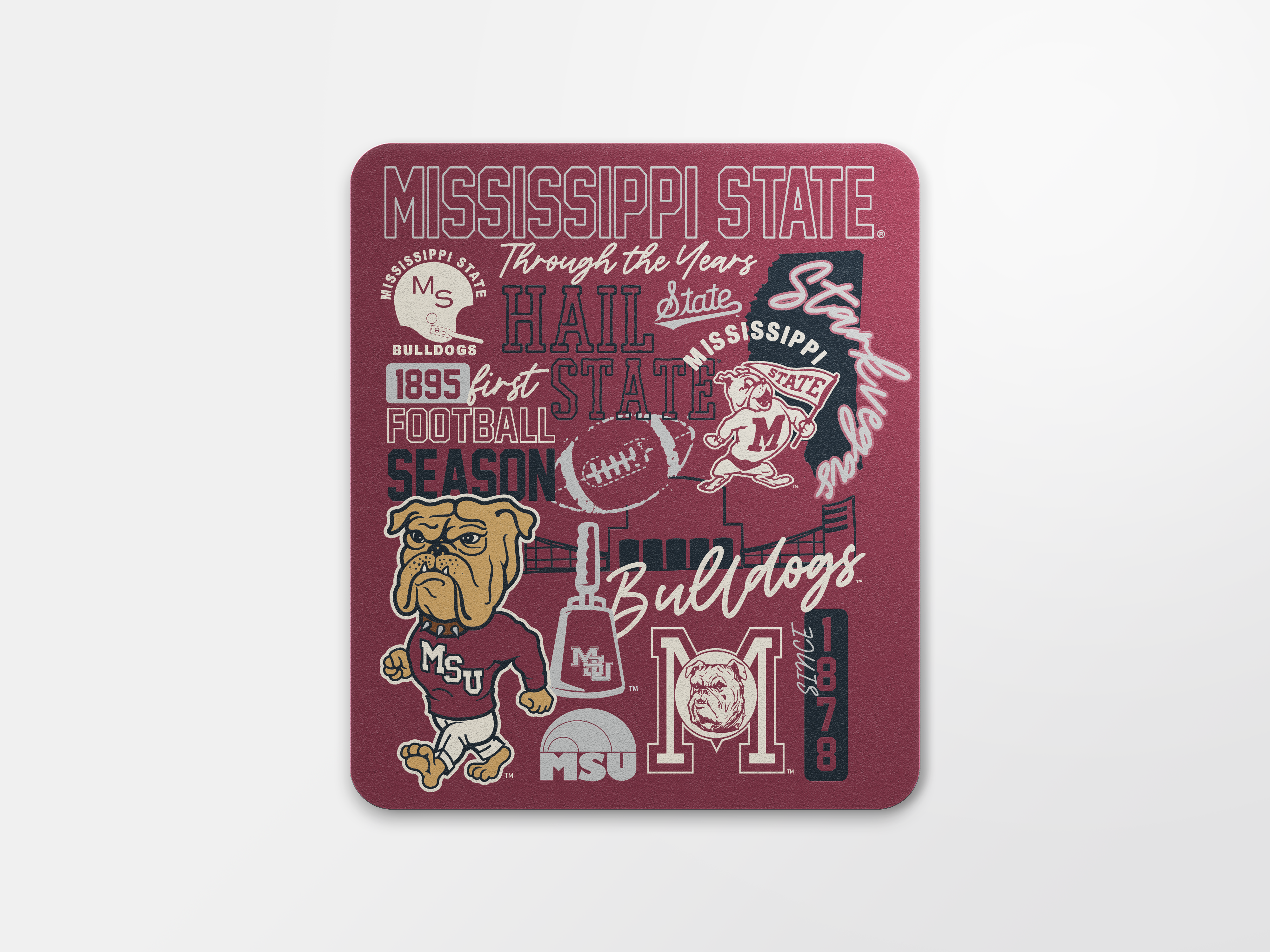 Image One Sticker-Mississippi State Through the Years