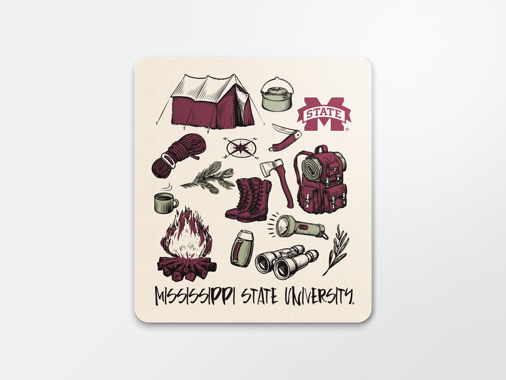 Image One Sticker-Mississippi State Camping Checklist