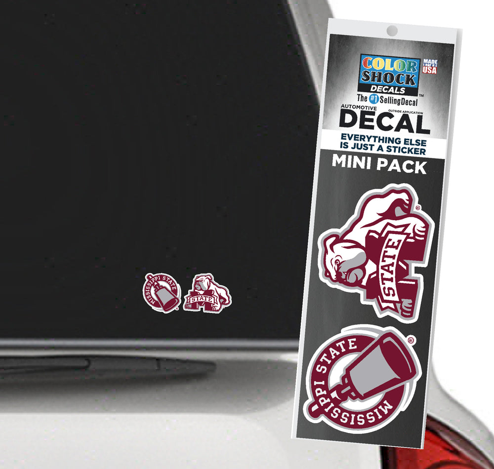 Mississippi State Pack of 2 Small Decals