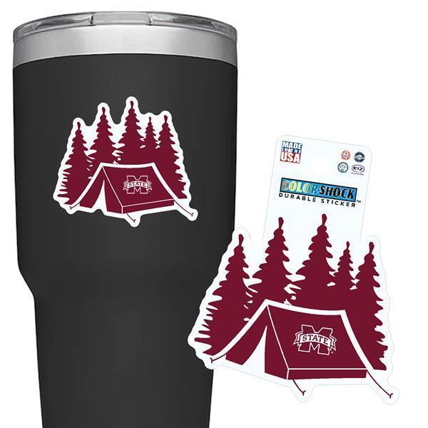 Color Shock Mississippi State Camping Sticker