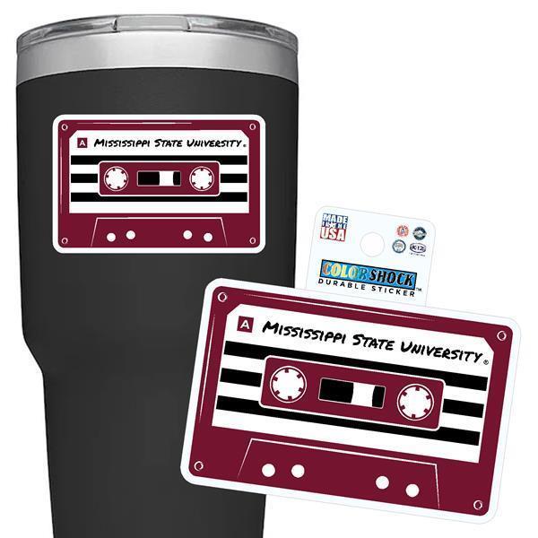 Color Shock Mississippi State Cassette Sticker