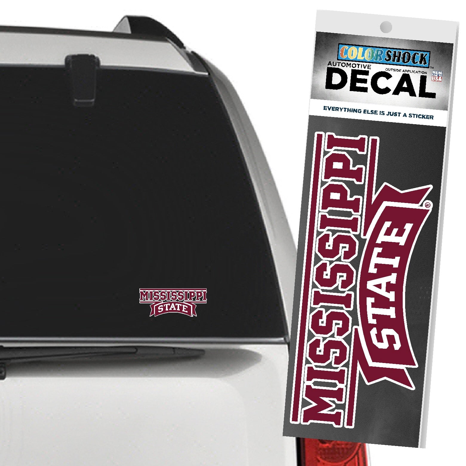 Color Shock Mississippi State Decal for Vehicles